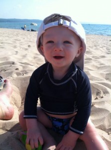 baby henry at the beach