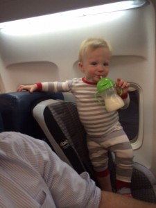 Henry on his first plane ride! 