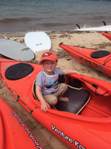 Our little man goes kayak shopping